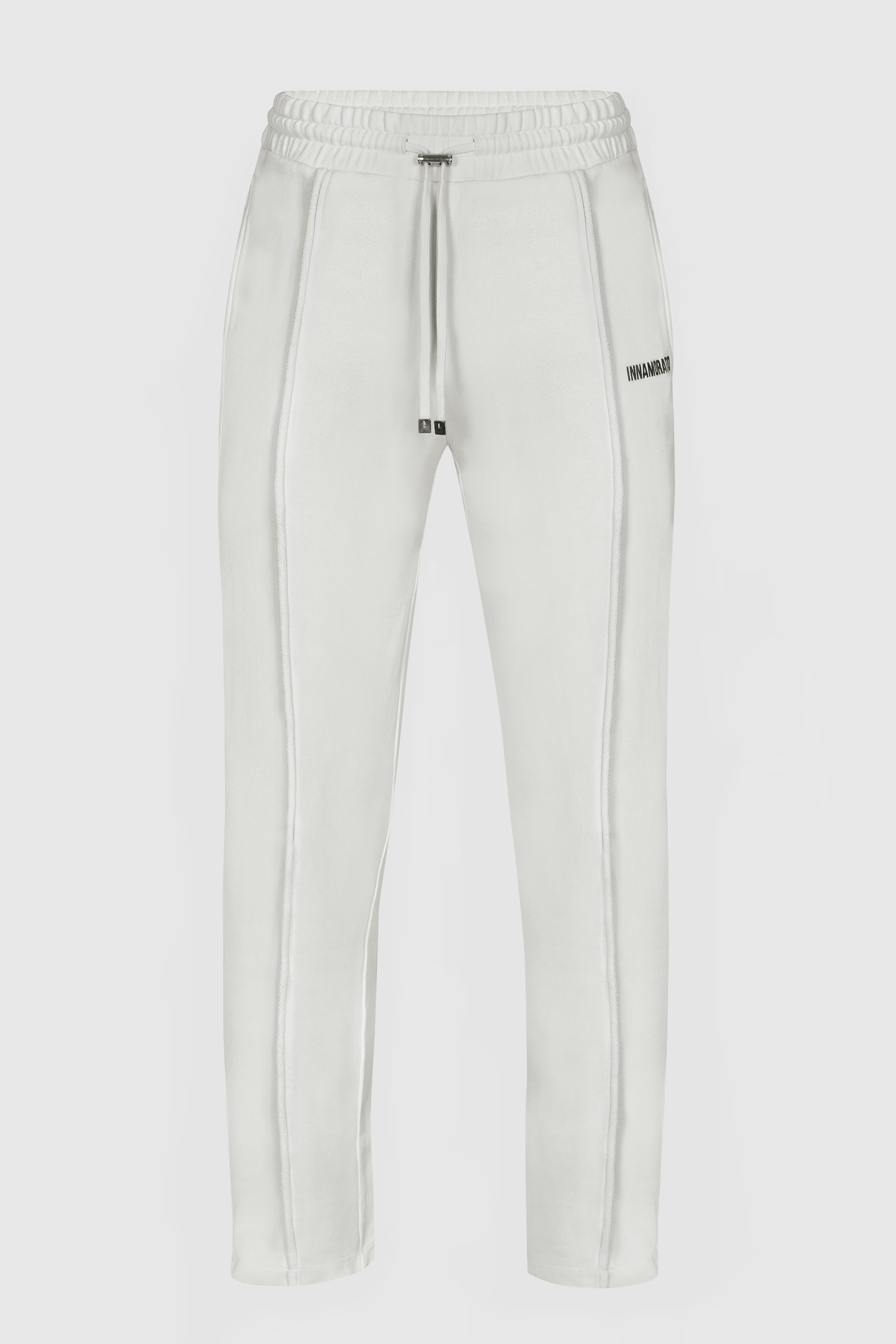 Pleated straight leg sweatpants