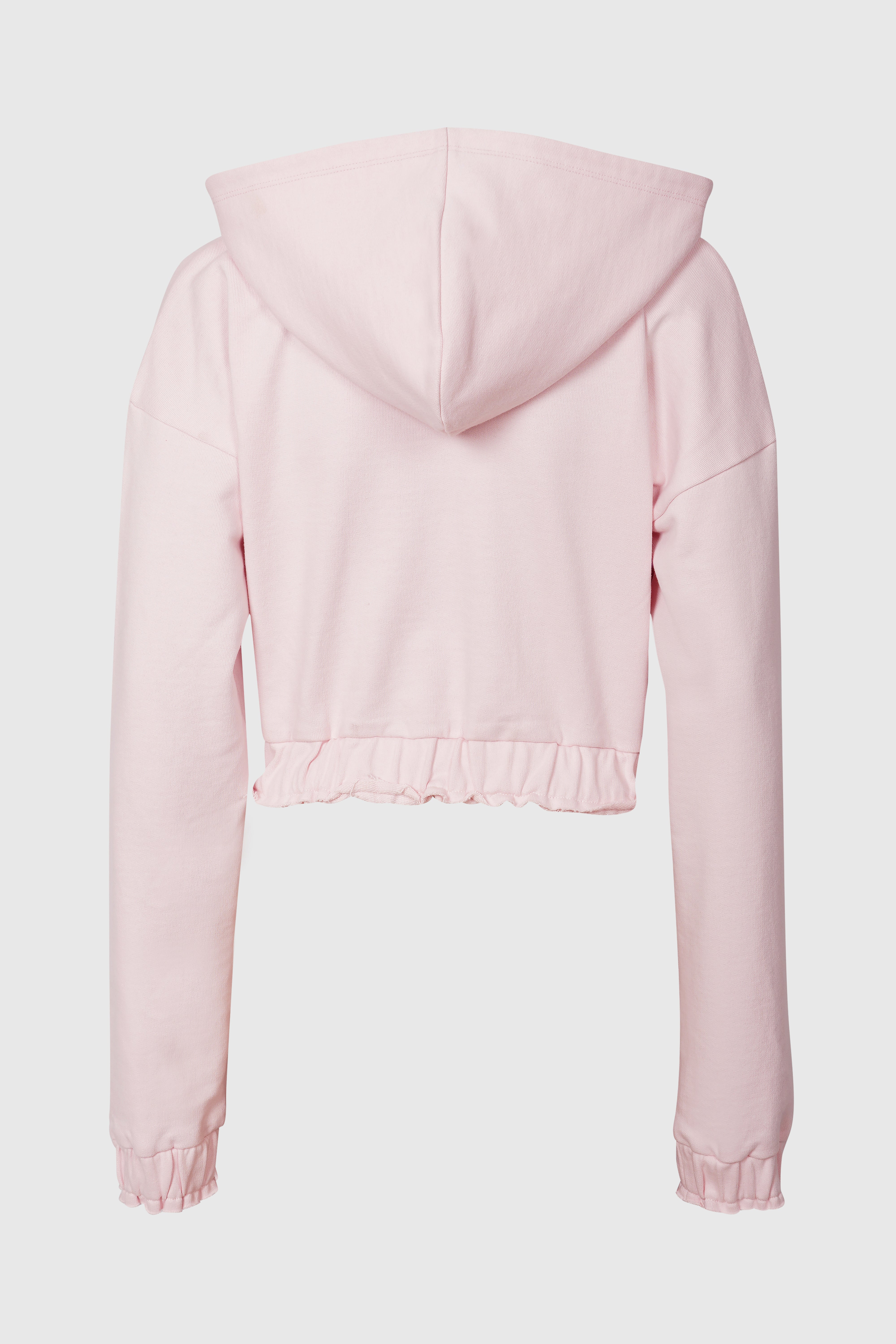 Cropped zip hoodie with elasticated hem from innamoratoclo.com