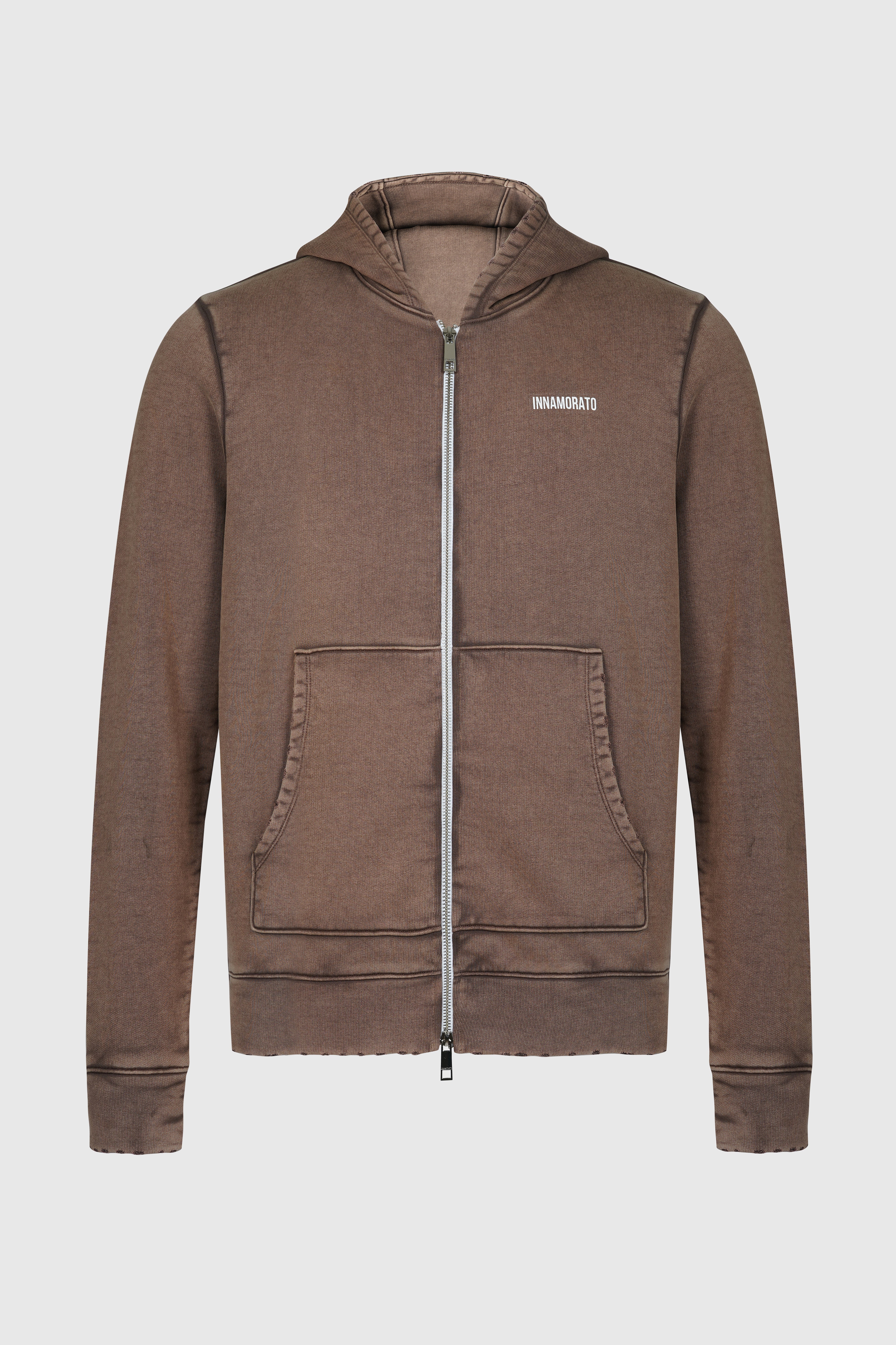Distressed zip hoodie from innamoratoclo.com