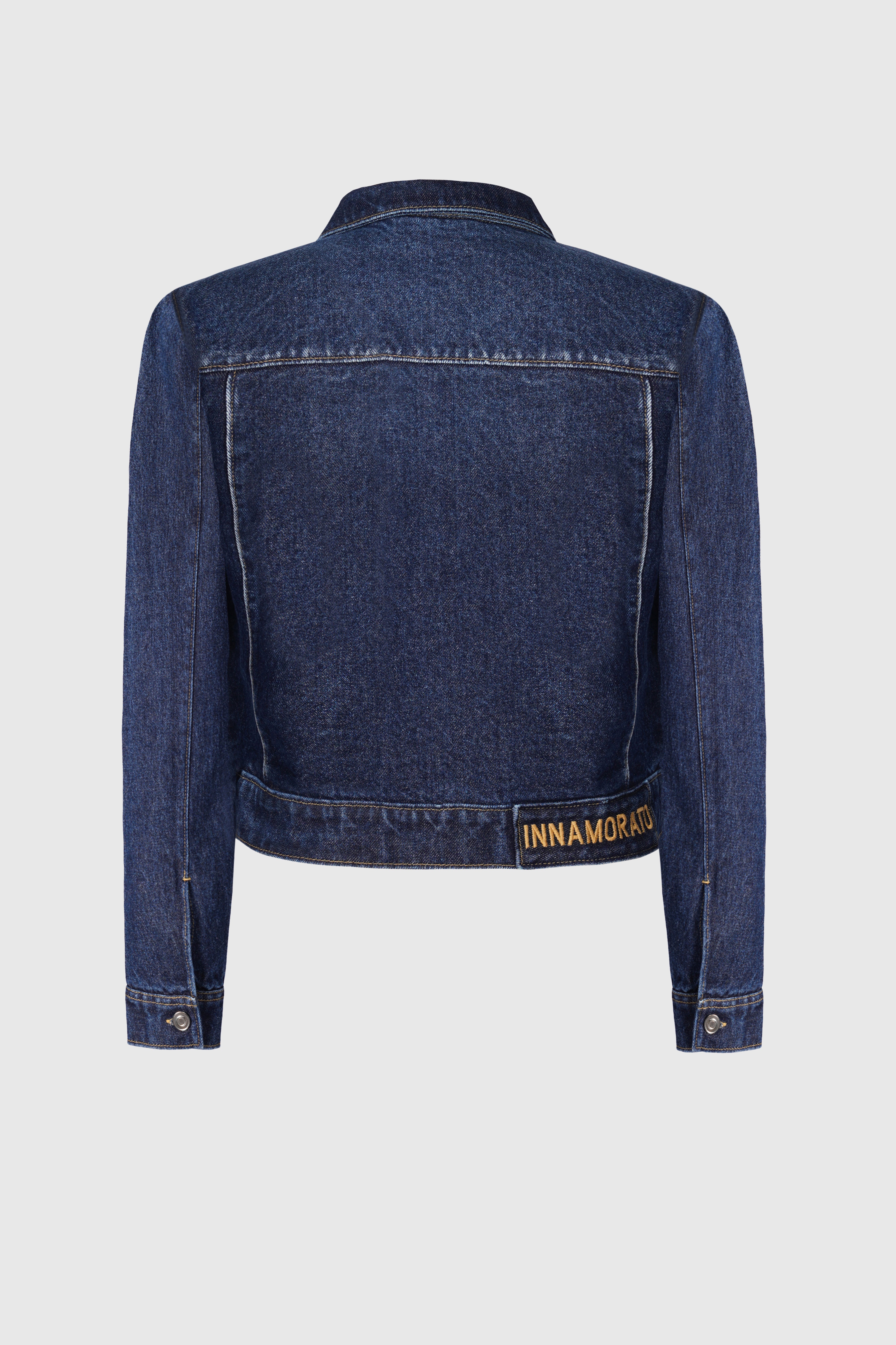 Dark blue washed denim jacket