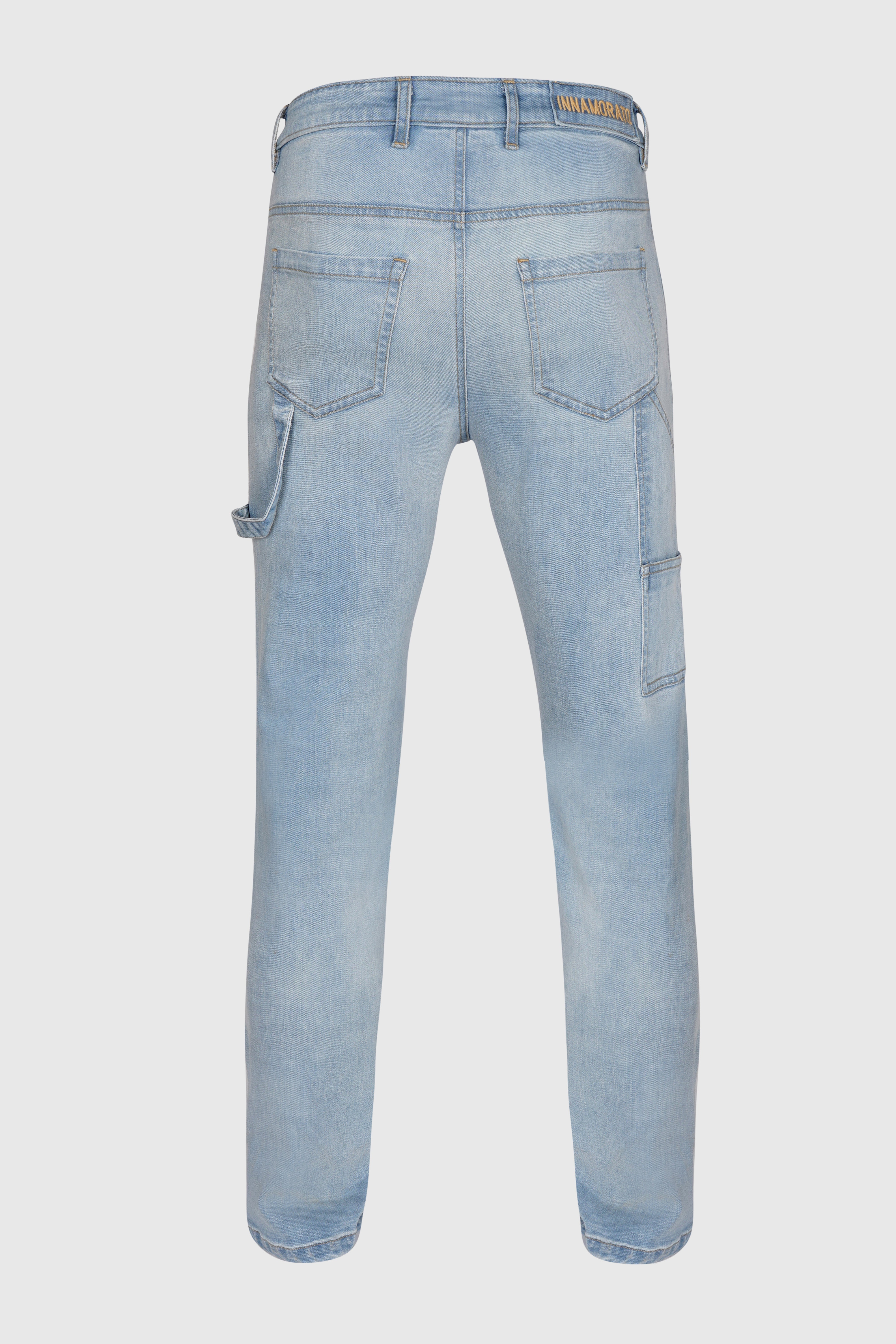 Light wash straight fit carpenter jeans