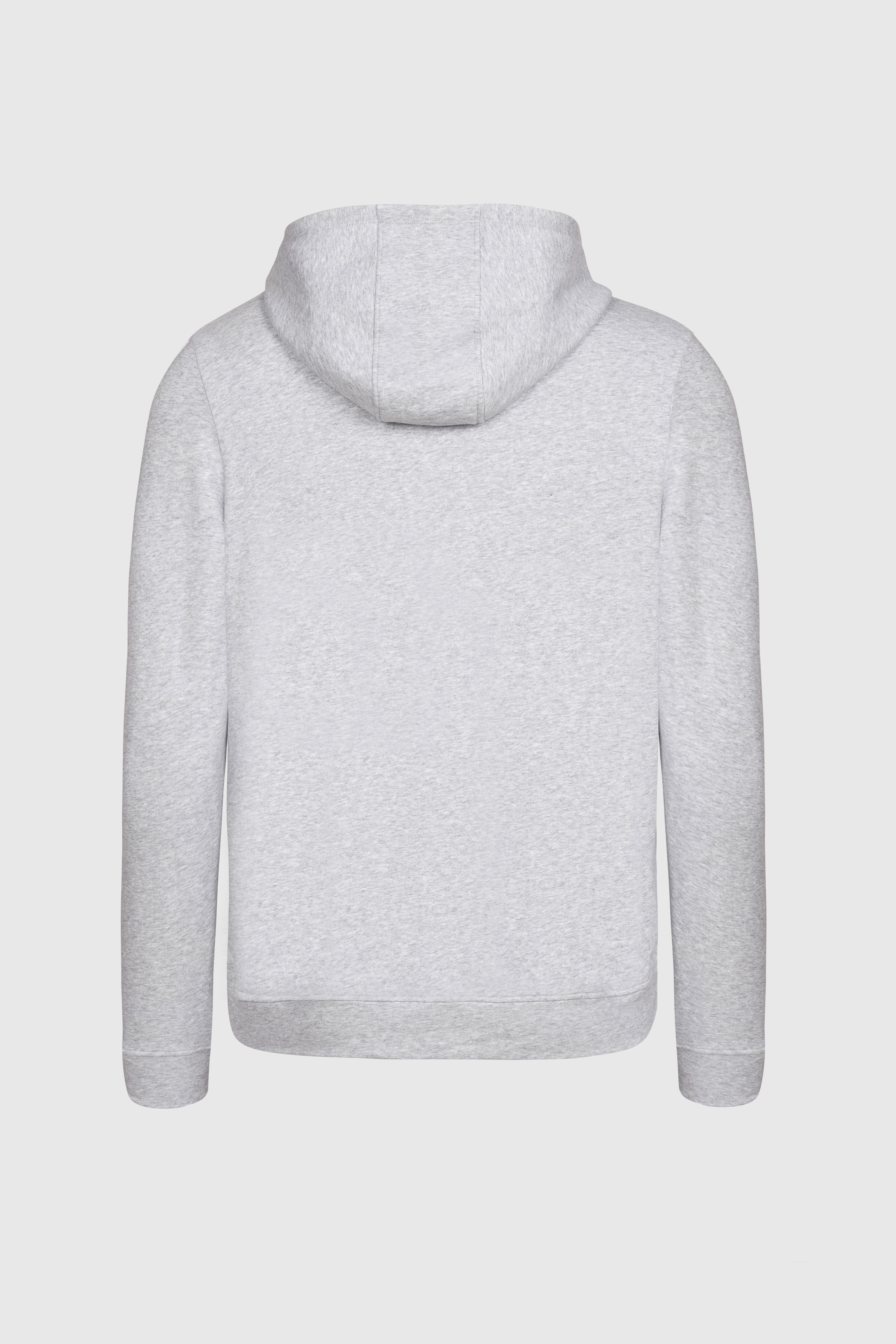 Light grey melange zip hoodie