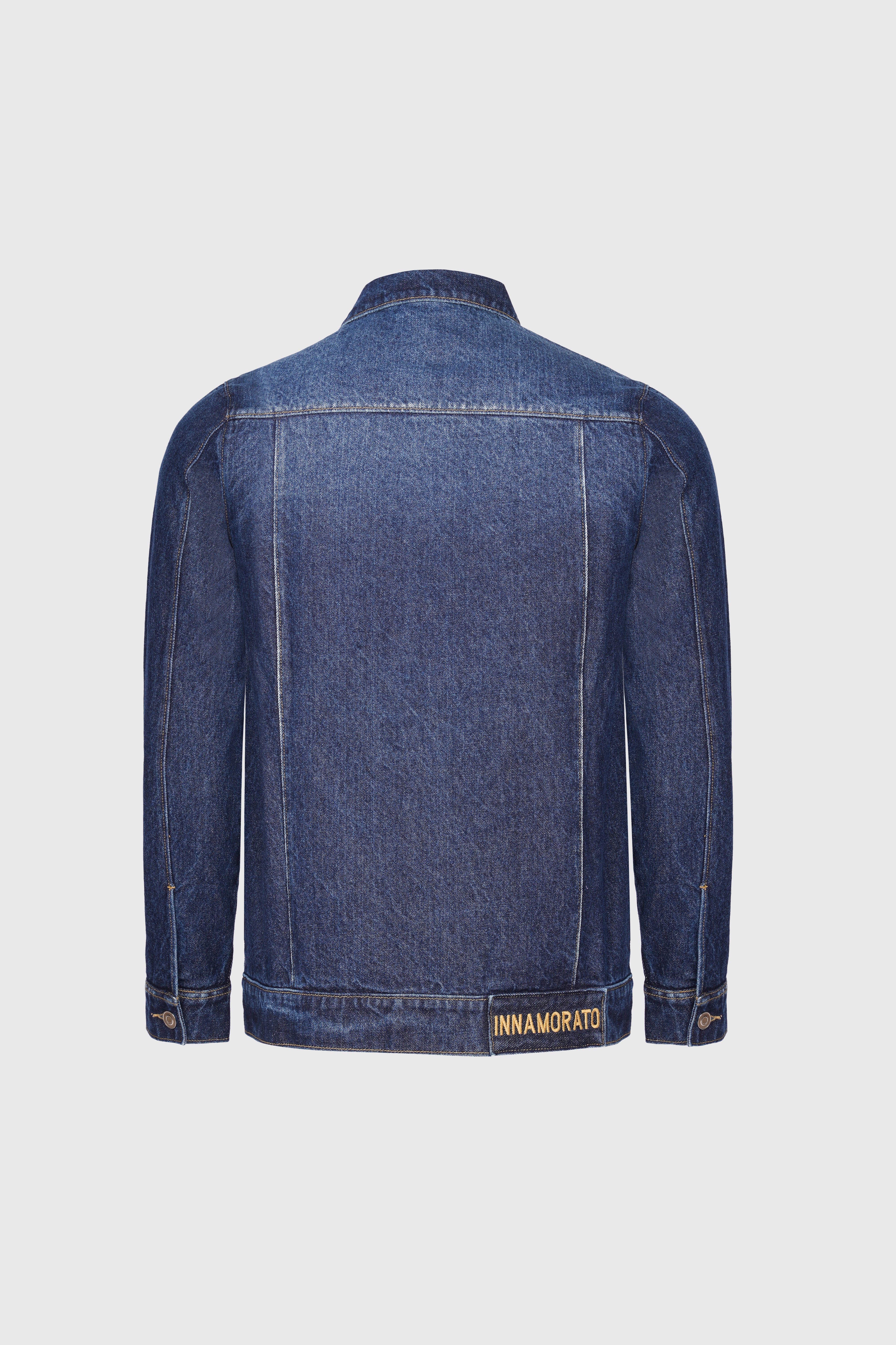 Dark blue washed denim jacket