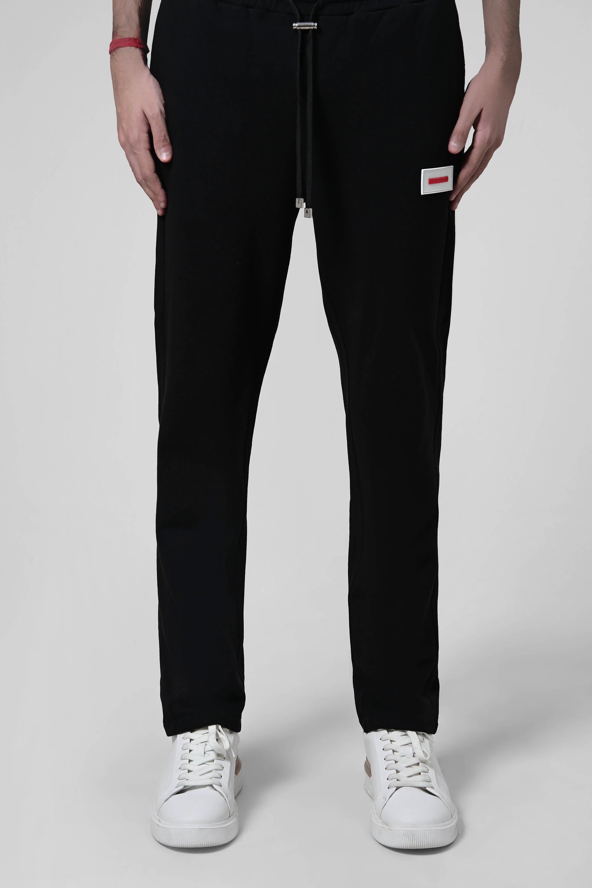 Sweatpants with logo patch