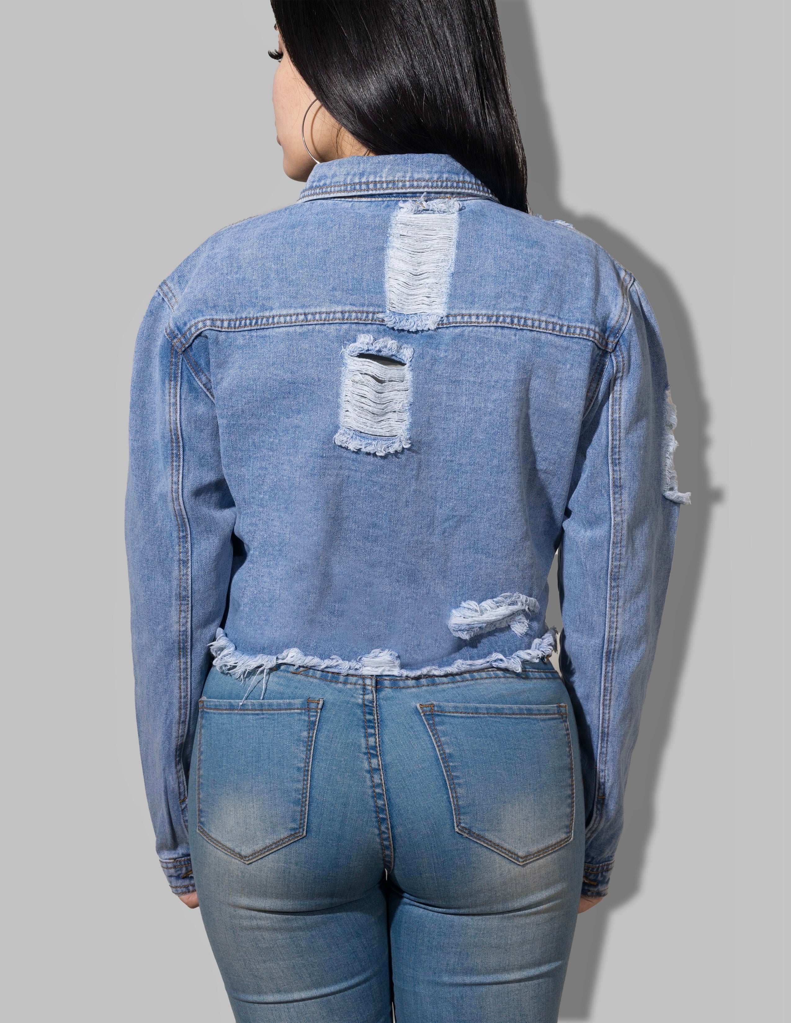 Distressed denim jacket from https://innamoratoclo.com