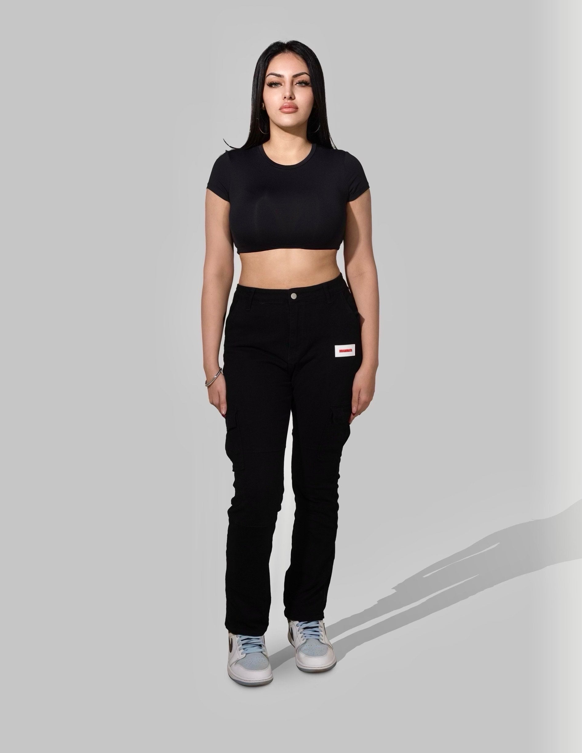 Straight fit cargos- Black from https://innamoratoclo.com