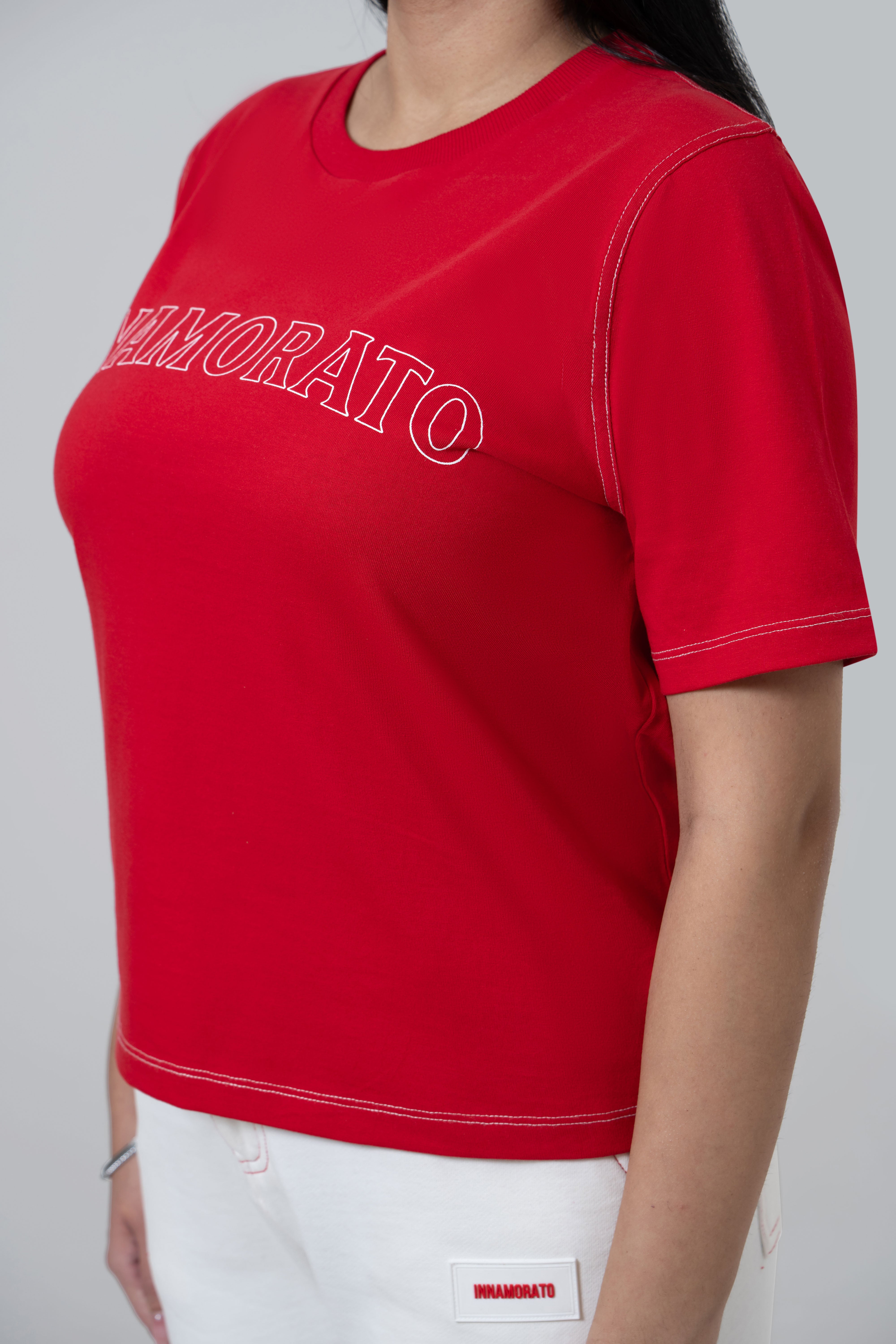 Contrast stitched logo t-shirt from innamoratoclo.com