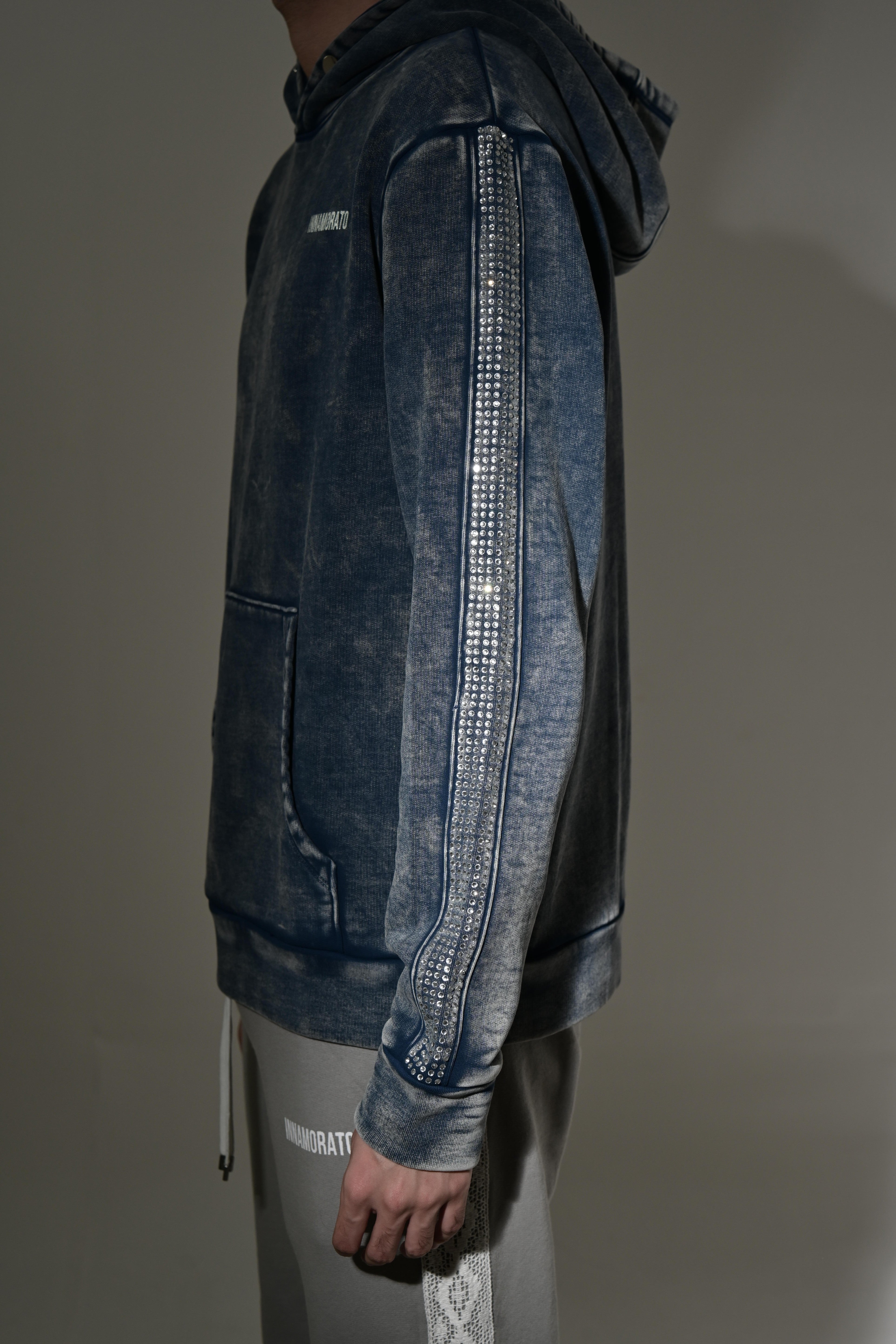 Mineral washed crystal hoodie from innamoratoclo.com