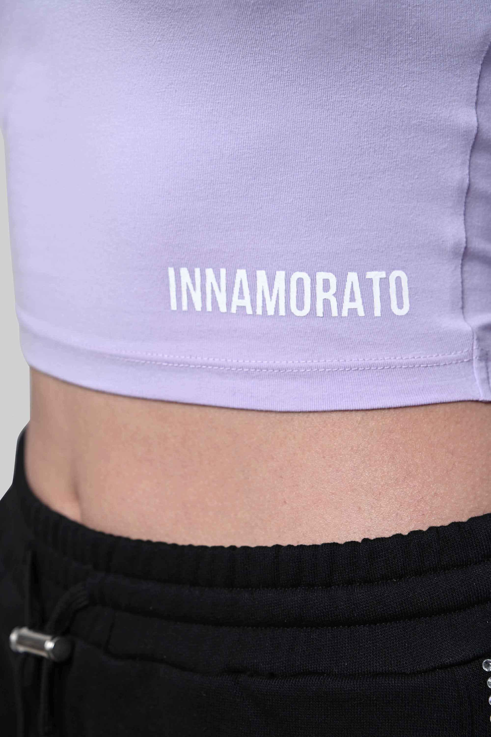 Long sleeved baby tee with zip- Purple from innamoratoclo.com