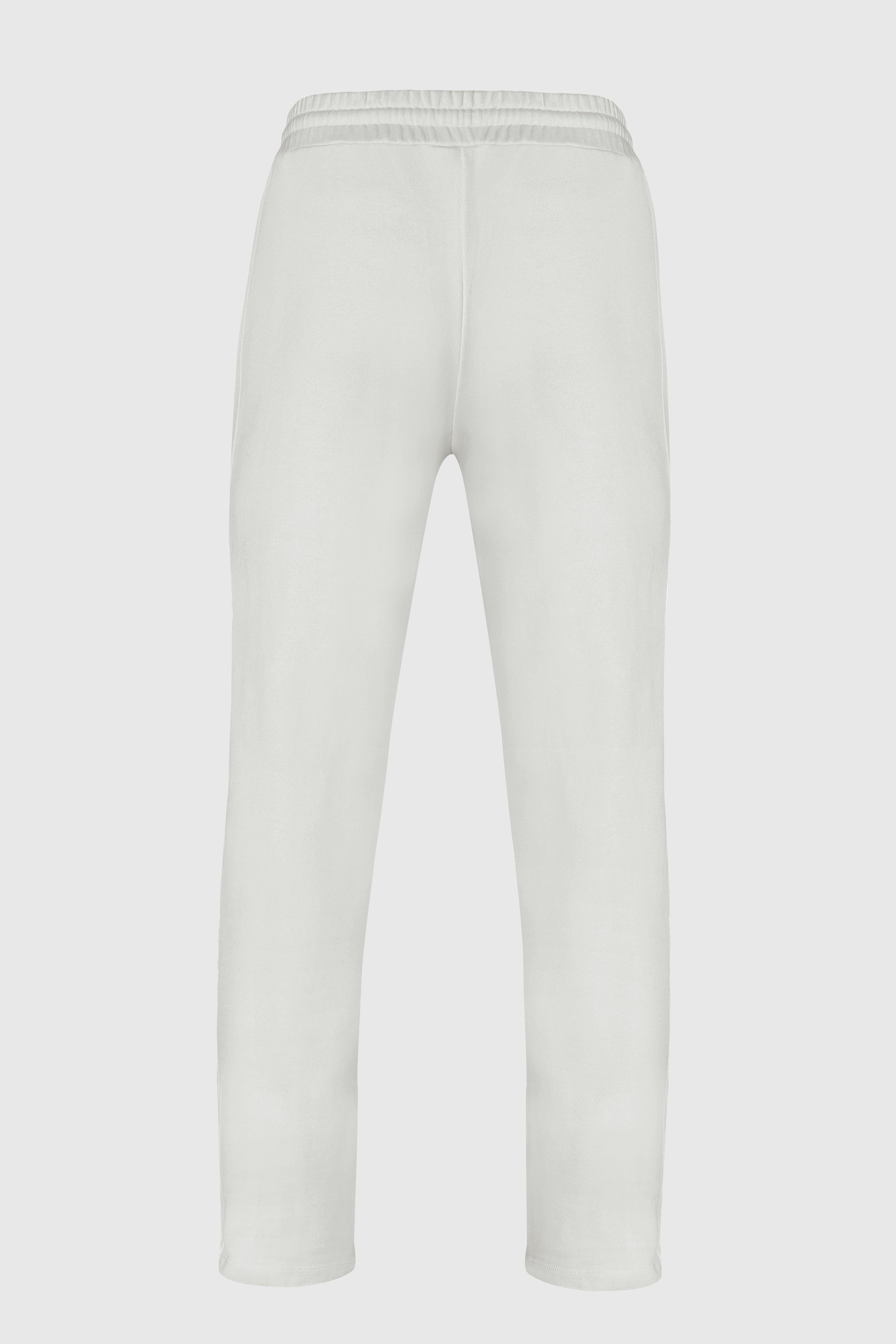 Pleated straight leg sweatpants