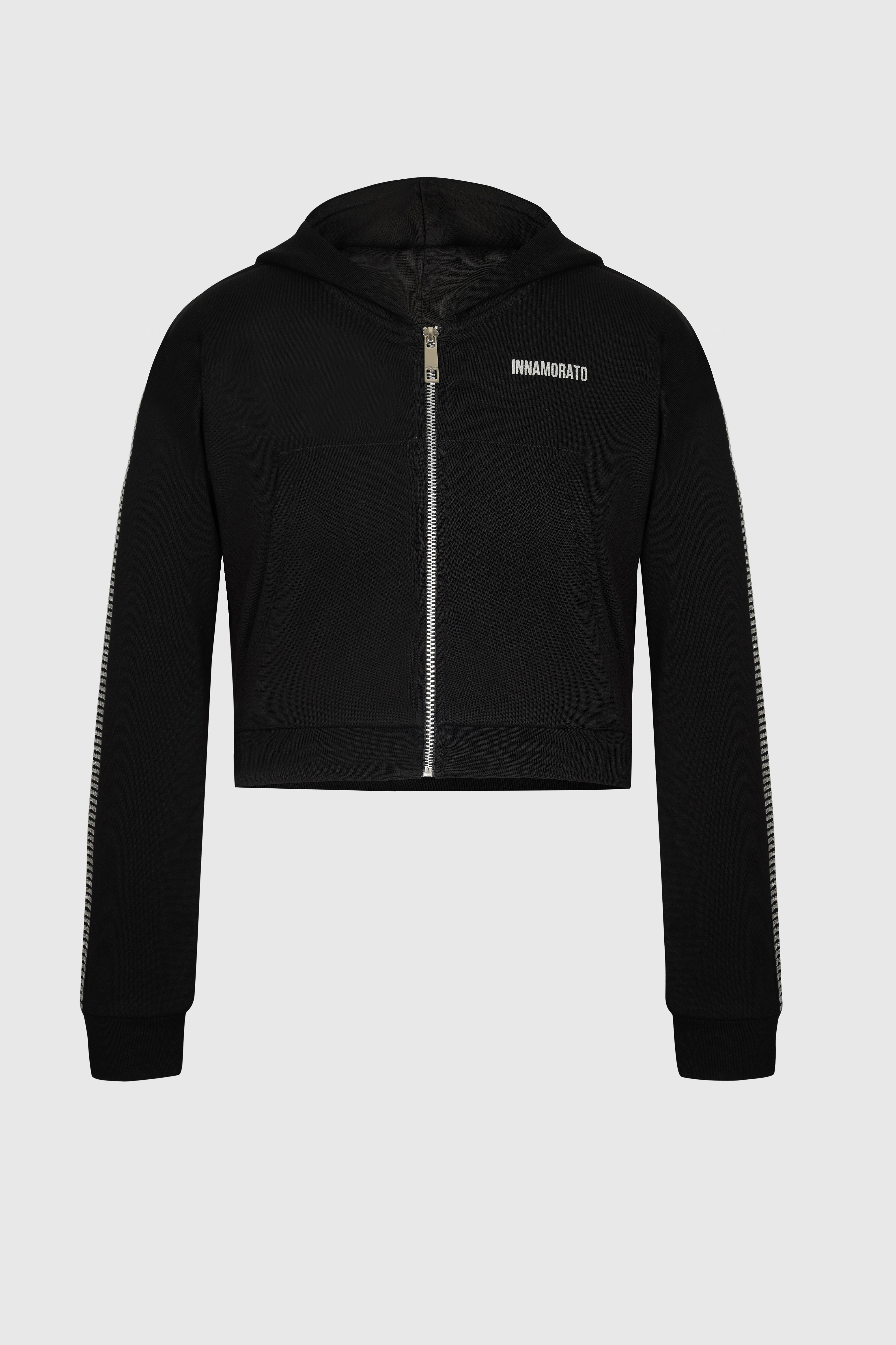 Crystal cropped zip hoodie from innamoratoclo.com