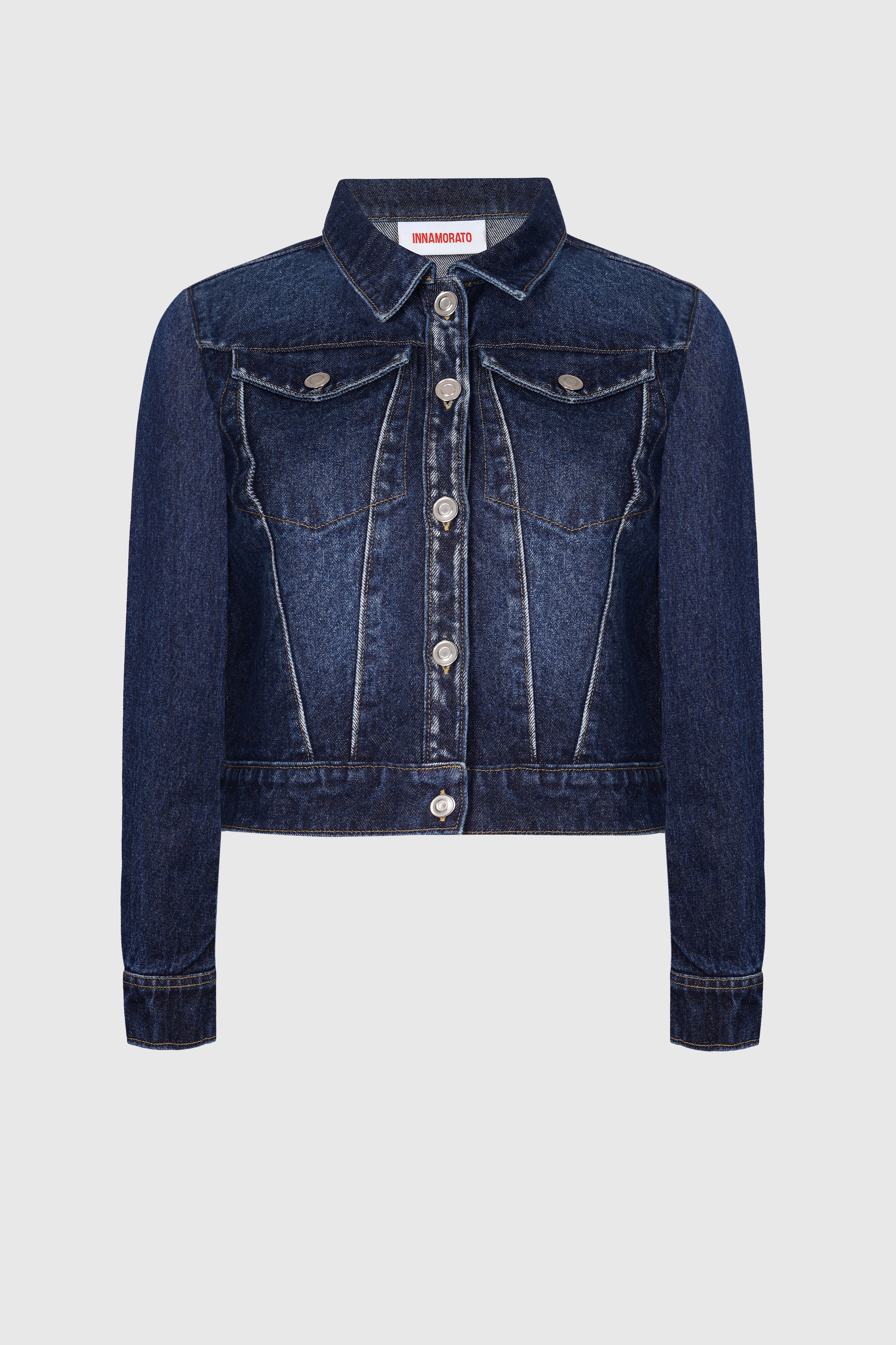 Dark blue washed denim jacket