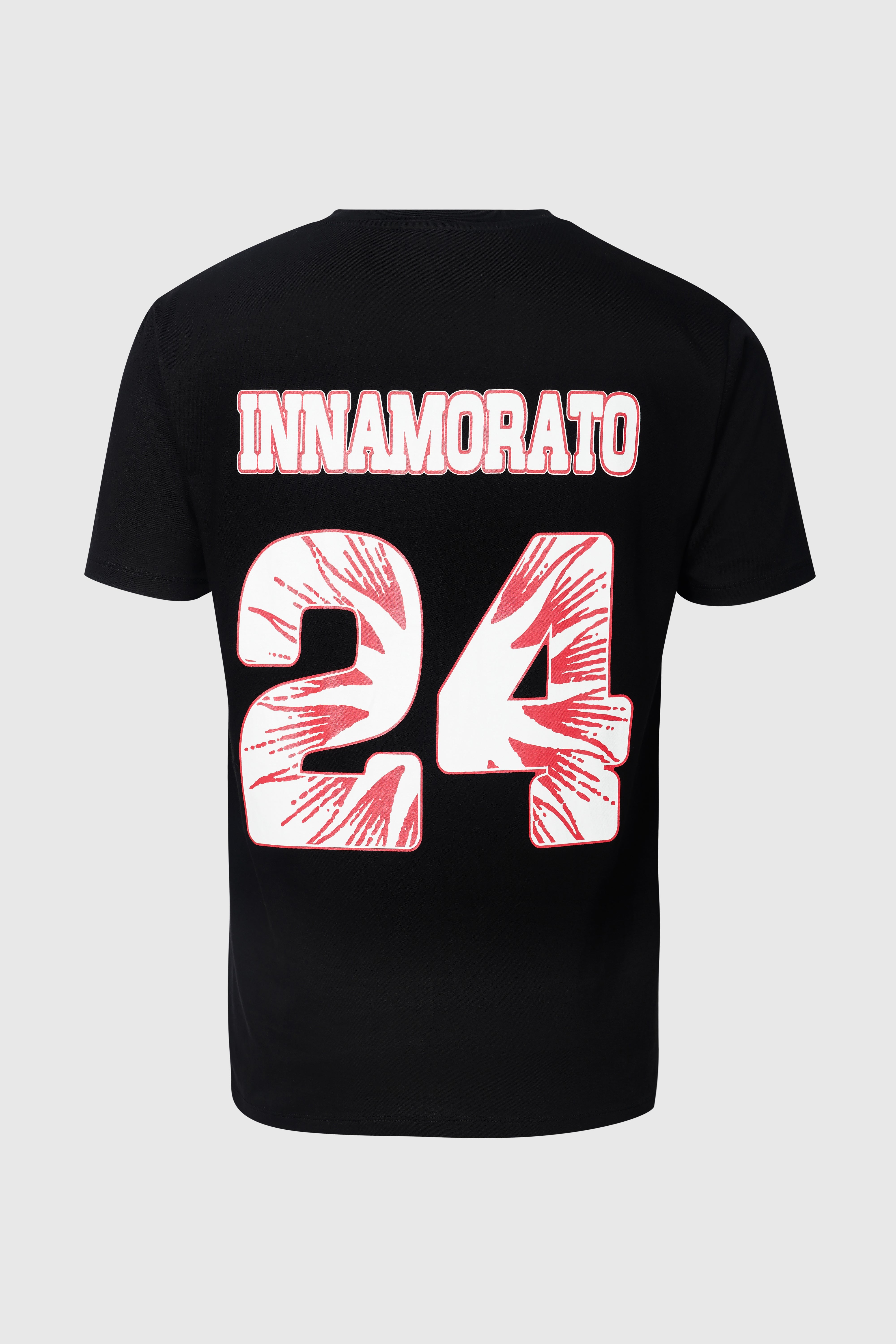 Supima cotton football t-shirt- Black from innamoratoclo.com