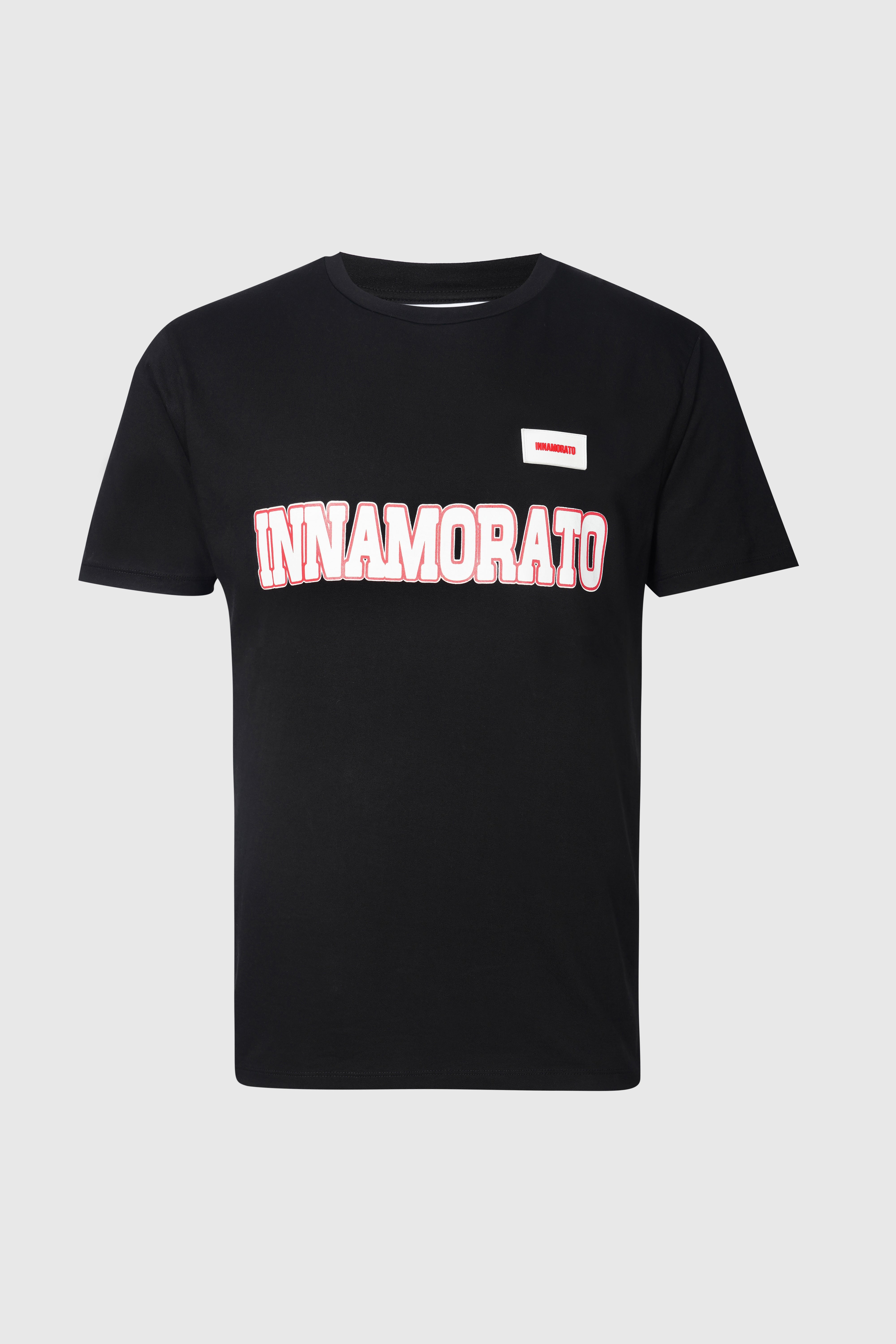 Supima cotton football t-shirt- Black from innamoratoclo.com