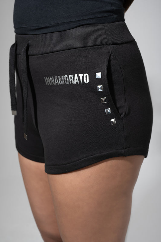 Track shorts with studs from innamoratoclo.com