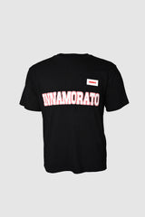 Supima cotton football t-shirt- Jet black from innamoratoclo.com