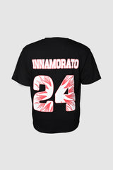 Supima cotton football t-shirt- Jet black from innamoratoclo.com