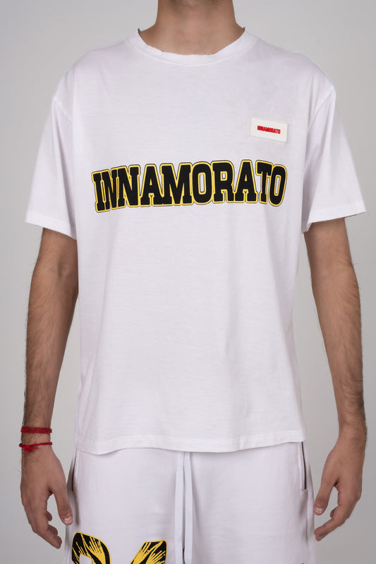 Supima cotton football t-shirt- White from innamoratoclo.com