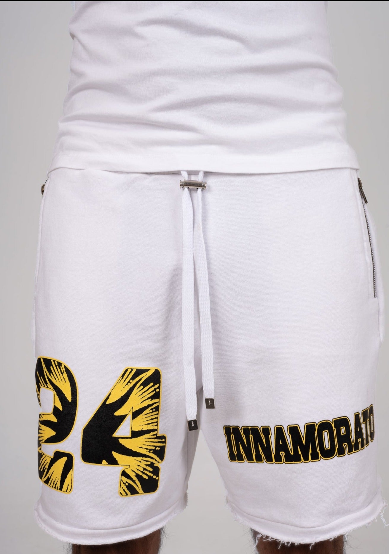 Cotton track shorts- White from  innamoratoclo.com