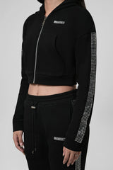 Crystal cropped zip hoodie from innamoratoclo.com