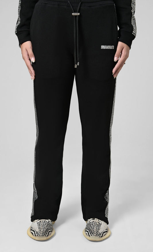 Flared crystal sweatpants from innamoratoclo.com