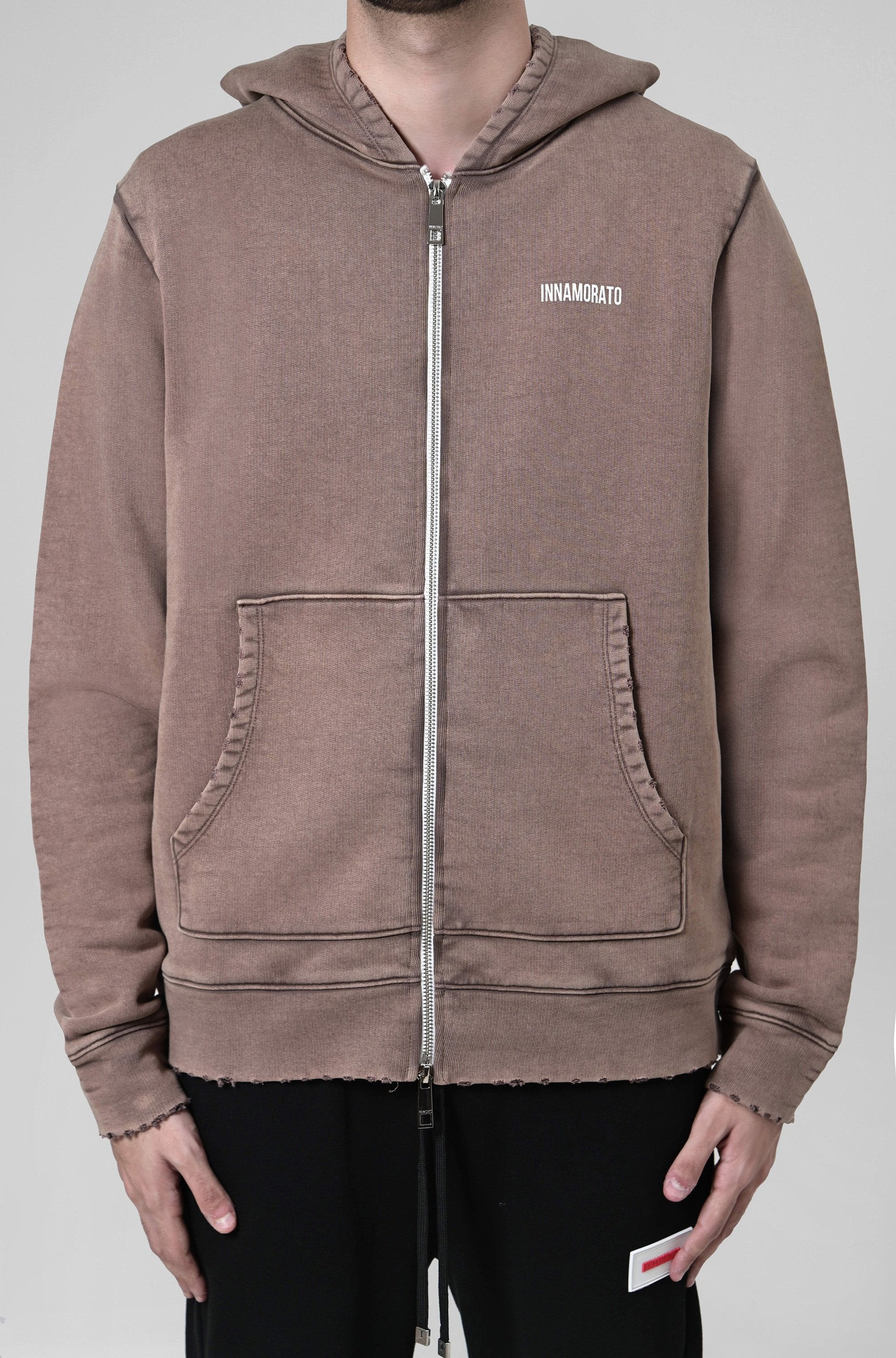 Distressed zip hoodie from innamoratoclo.com